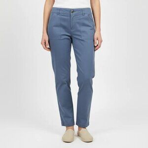 Forever 21 Casual Blue Flat Front With Pockets Straight Leg Pants Women's Size M